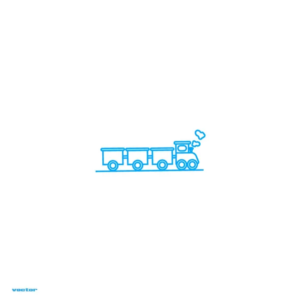 Іконка Локомотива Залізничній Колії Векторна Ілюстрація Поїзда — стоковий вектор