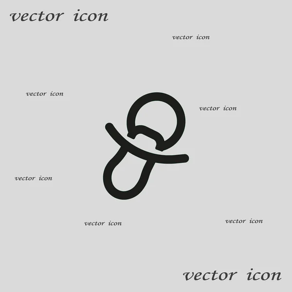 Baby Brustwarzen Flache Stil Symbol Vektor Illustration — Stockvektor