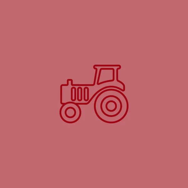 Tractor Flat Icon Vector Illustration — Stock Vector