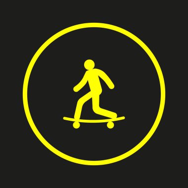 Adam kaykay vektör çizim üzerinde