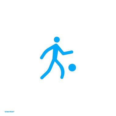 Futbol oyuncu düz simgesi