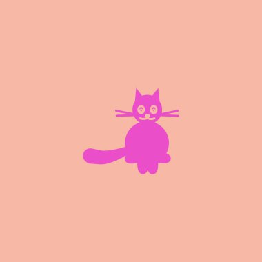minimalist vektör simge komik samimi kedi