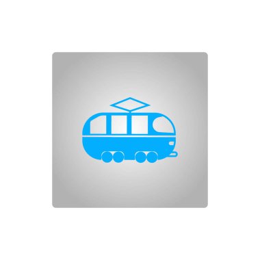 minimalist klasik tramvay vektör simgesi