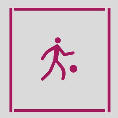 Futbol oyuncu düz simgesi