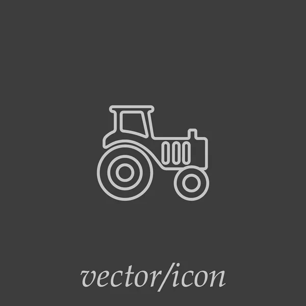 Tractor Flat Icon Vector Illustration — Stock Vector