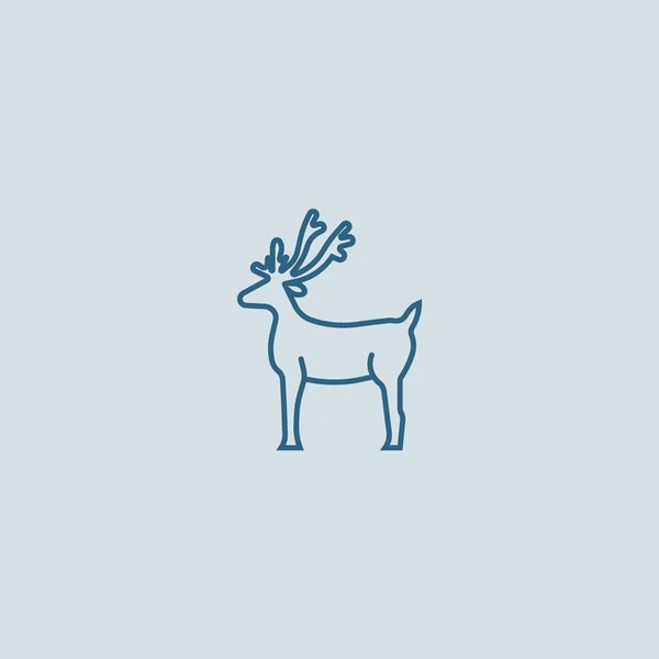 Christmas Reindeer Logo Template — Stock Vector