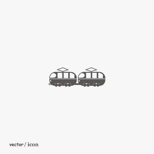Значок Трамвая Векторная Иллюстрация — стоковый вектор