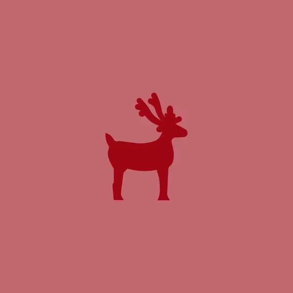 Kerst Rendier Logo Sjabloon — Stockvector
