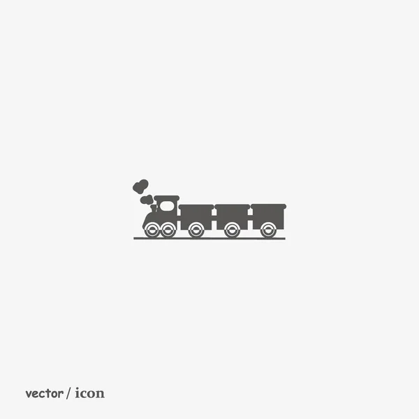 Locomotief Platte Pictogram Vectorillustratie — Stockvector