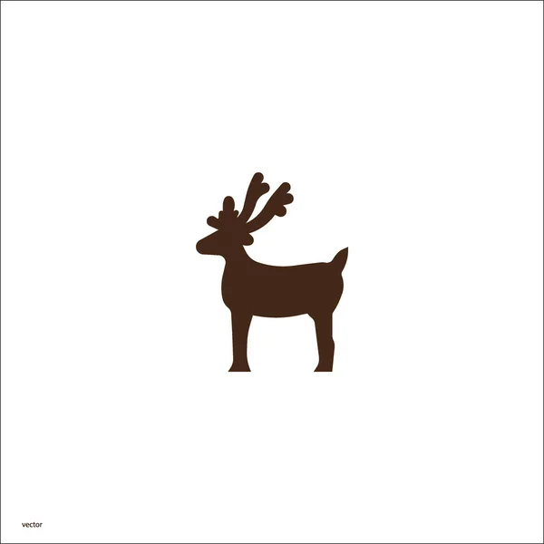 Modèle Logo Renne Noël — Image vectorielle