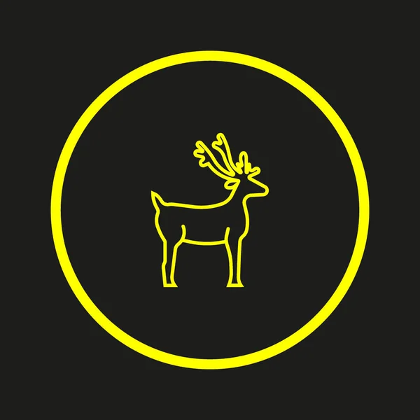 Vánoční Sobí Logo Šablona — Stockový vektor