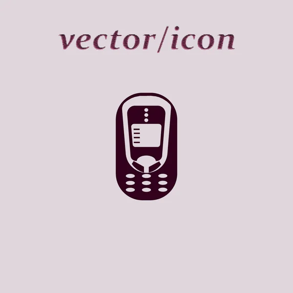 Viejo Icono Plano Del Teléfono Vector Ilustración — Vector de stock