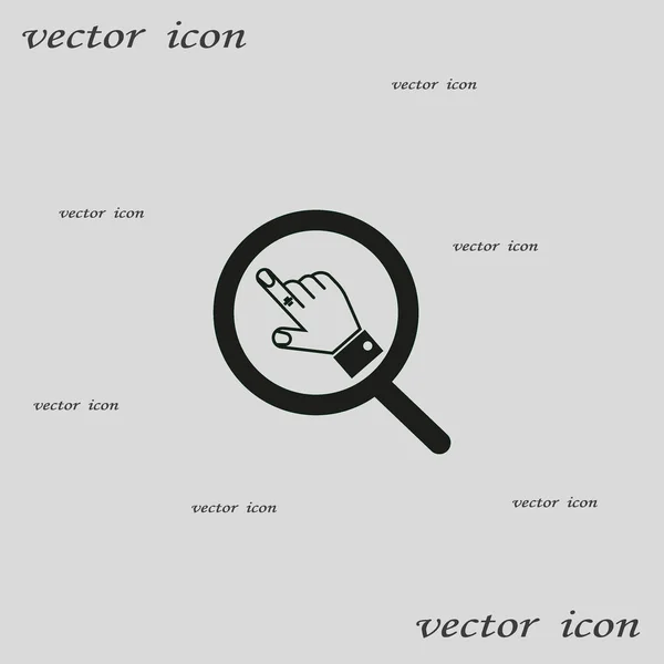 Минималистичный Векторный Значок Рукоятки Указанием Пальца — стоковый вектор