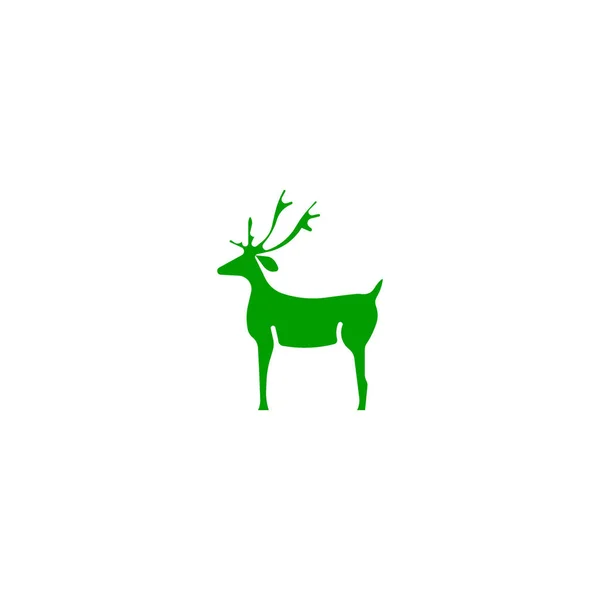 Kerst Rendier Logo Sjabloon — Stockvector