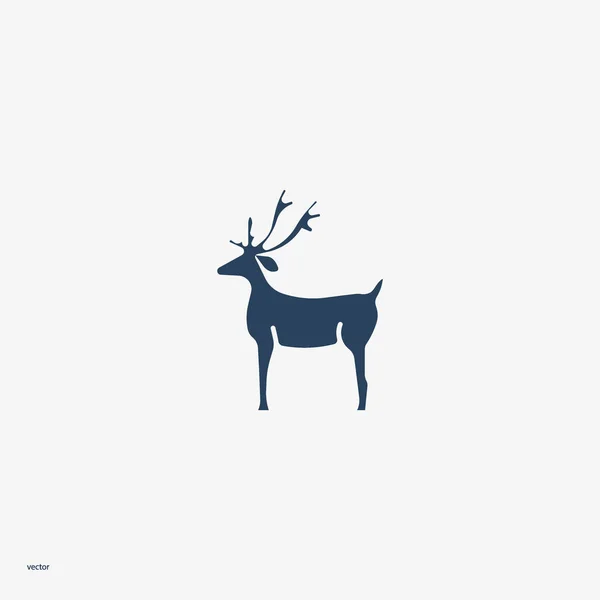 Plantilla Logotipo Renos Navidad — Vector de stock