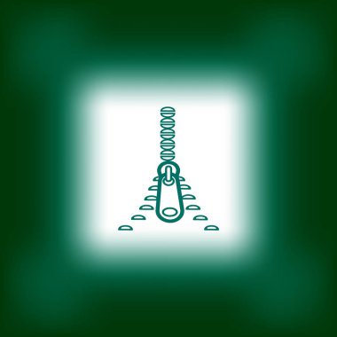 fermuar web simgesi, vektör çizim 