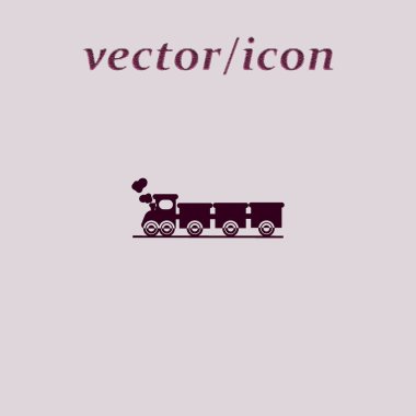 Basit tren simge vektör çizim