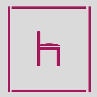 bar tabure düz stil ikonu, illüstrasyon vektör  