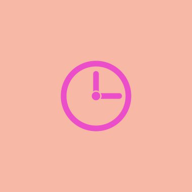 Saat vektör minimalist web simgesi 