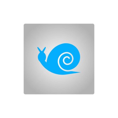 Şirin renkli salyangoz logo şablonu