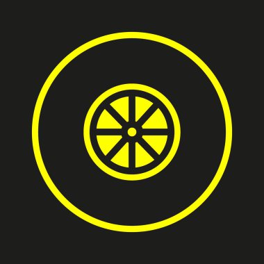 minimalist vektör simge dilimlenmiş limon