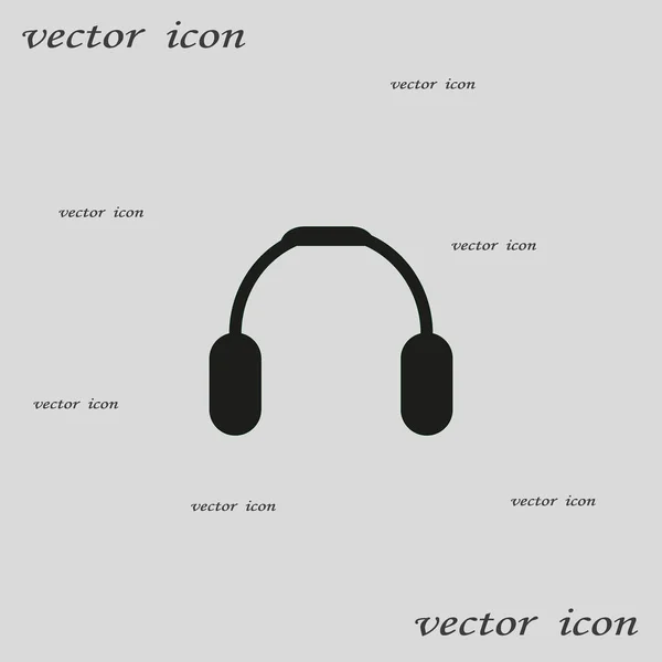 Kopfhörer Flaches Symbol Vektor Illustration — Stockvektor