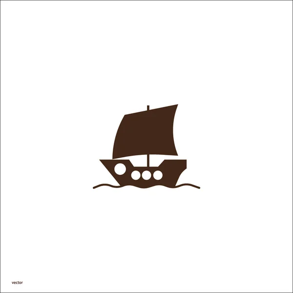 Bateau Avec Signe Dollar Comme Voile Illustration Vectorielle — Image vectorielle