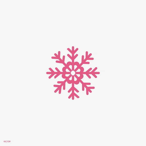 Мінімалістична Ілюстрація Сніжинки Векторна Іконка — стоковий вектор