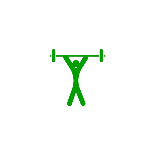 Weightlifting Flat Icon Vector Illustration — Stock Vector