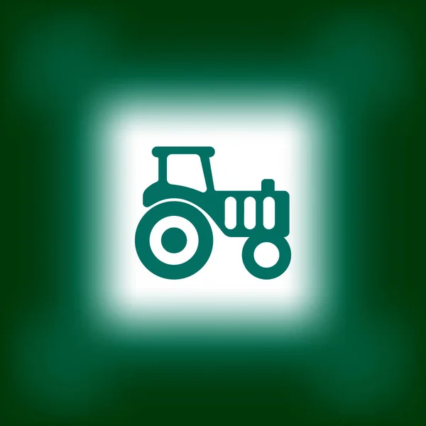 Tractor Platte Pictogram Vector Illustratie — Stockvector