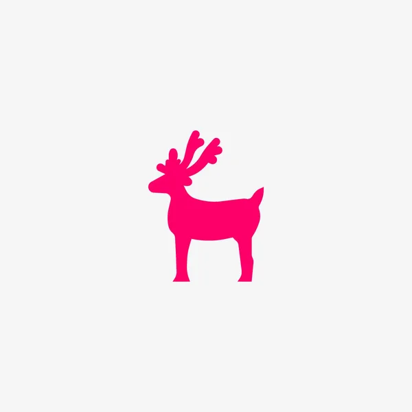 Renna Natale Logo Template — Vettoriale Stock