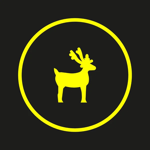 Modelo Logotipo Rena Natal — Vetor de Stock