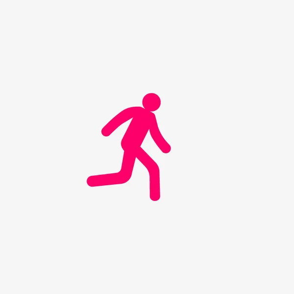 Silhouette Running Man Icône Simple — Image vectorielle