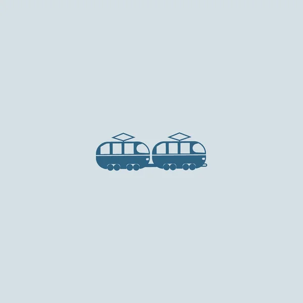 Icône Plate Tramway Illustration Vectorielle — Image vectorielle