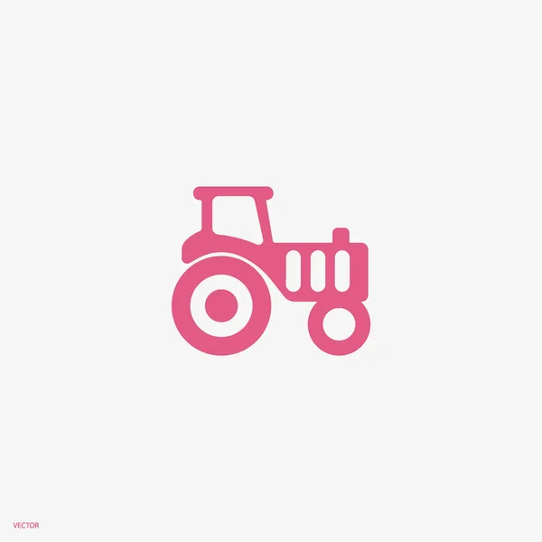 Tractor Flat Icon Vector Illustration — Stock Vector