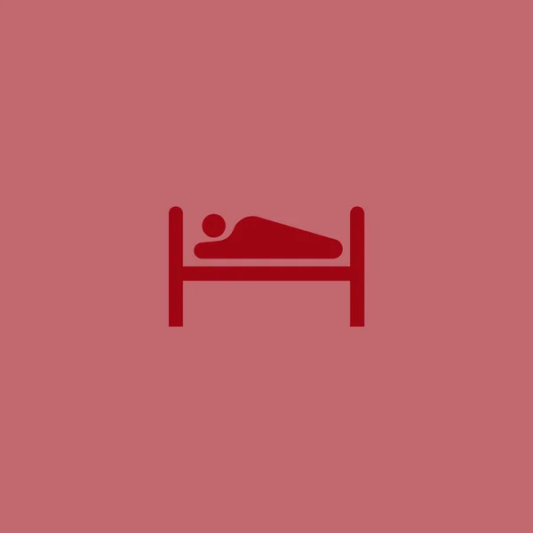 Hospital Bed Flat Icon Vector Illustration — Stock Vector