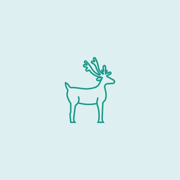 Noel Reindeer Logo Şablonu — Stok Vektör