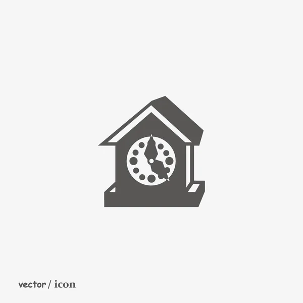 Clock Vector Minimalistic Web Icon — Stock Vector