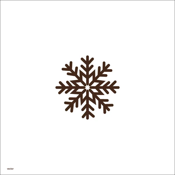 Ilustração Minimalista Floco Neve Ícone Vetorial — Vetor de Stock