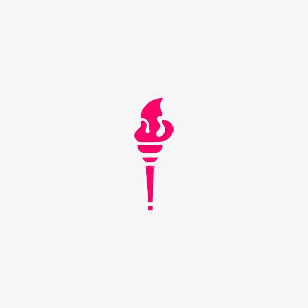 Logo Flamme Olympique Vecteur Illustration Concept Sportif — Image vectorielle