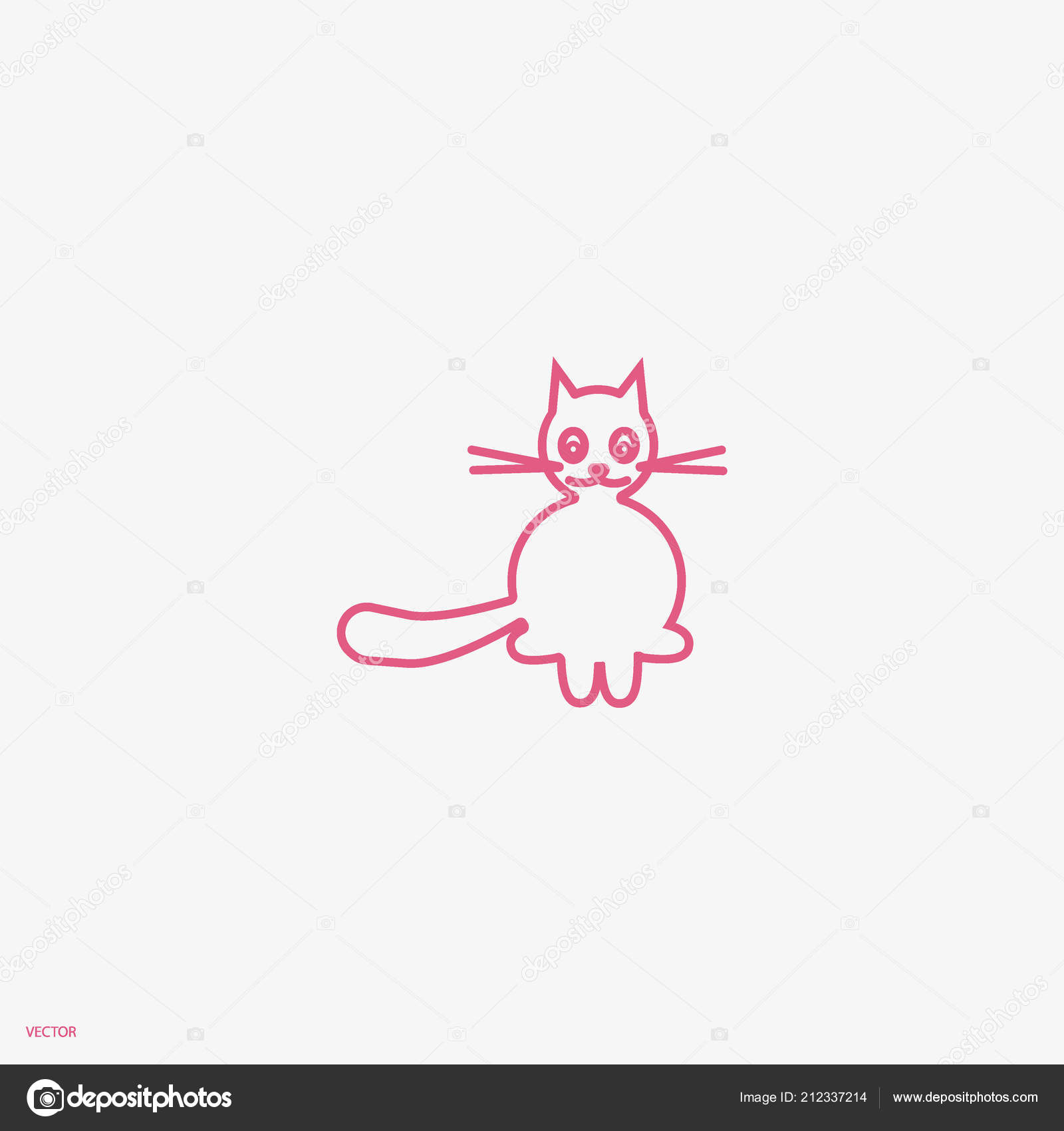 Cats Flat Icon Vector Illustration Stock Vector by ©nettibuletti