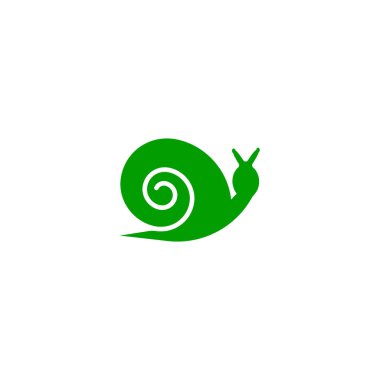 Şirin renkli salyangoz logo şablonu