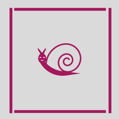 Şirin renkli salyangoz logo şablonu