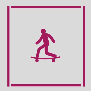 Adam kaykay vektör çizim üzerinde