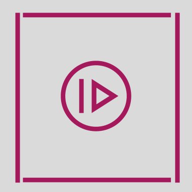 İleri medya adım düğmesinin, vektör, illüstrasyon