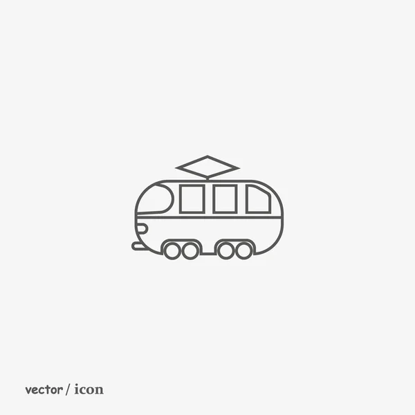 Минималистический Вектор Трамвая — стоковый вектор