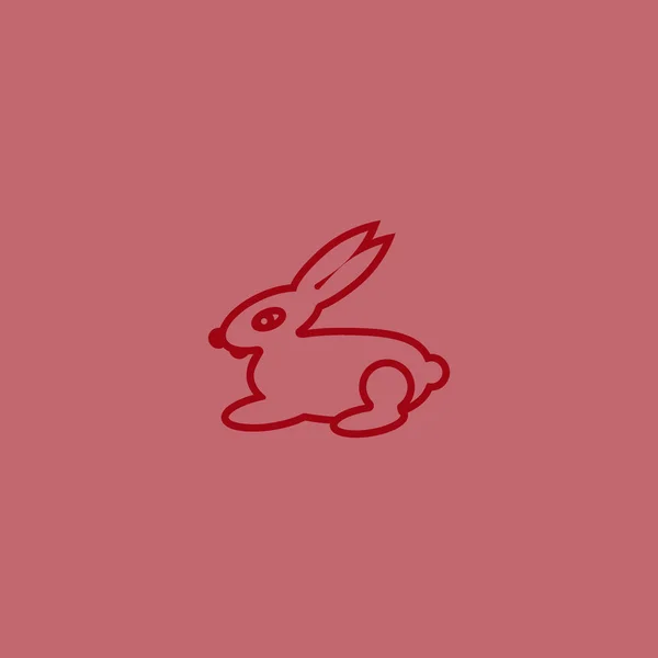 Bunny Ploché Ikony Vektorové Ilustrace — Stockový vektor