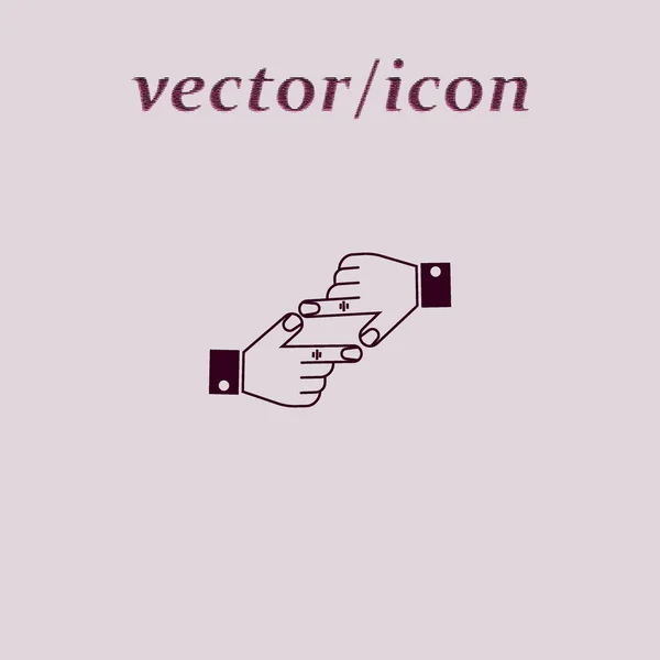 Hände Flaches Symbol Vektorillustration — Stockvektor