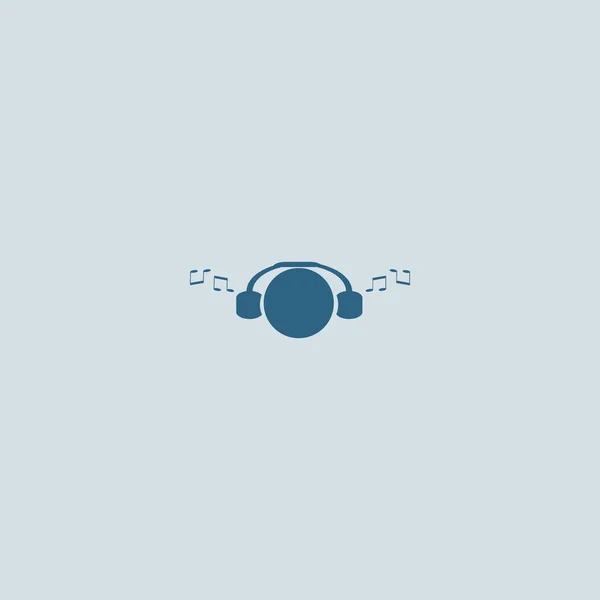 Kopfhörer Flaches Symbol Vektor Illustration — Stockvektor