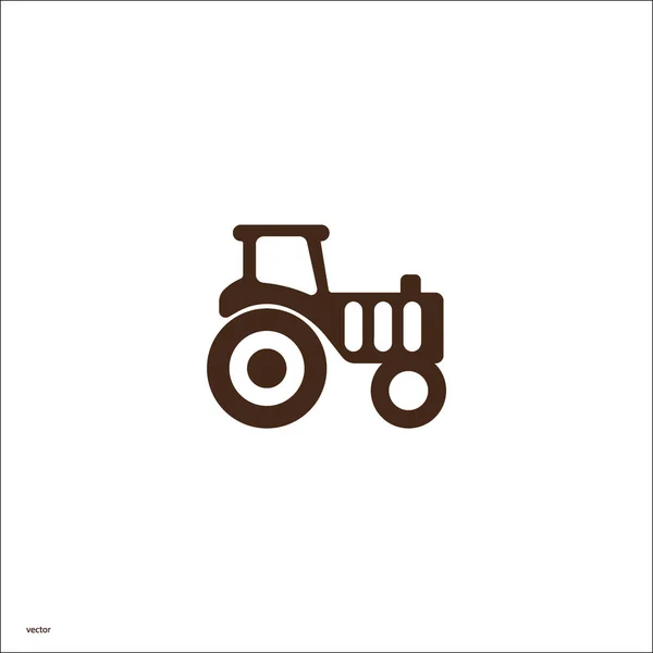 Tractor Flat Icon Vector Illustration — Stock Vector